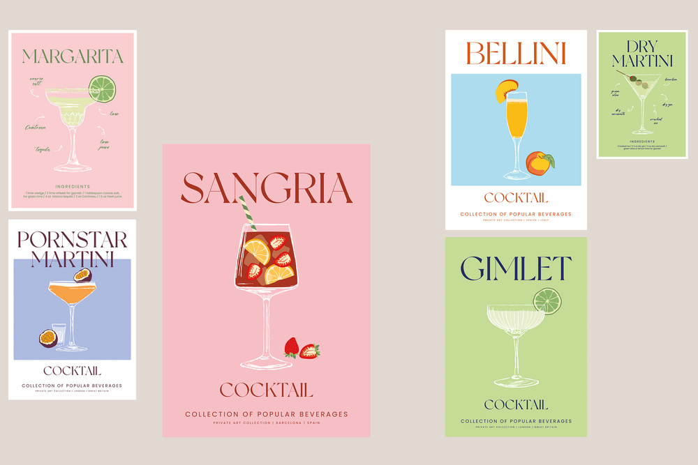 Cocktail Prints Posters