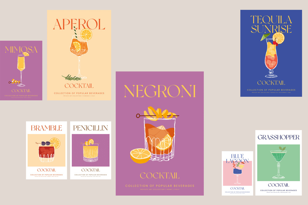 Cocktail Prints Posters