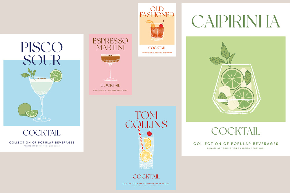 Cocktail Prints Posters