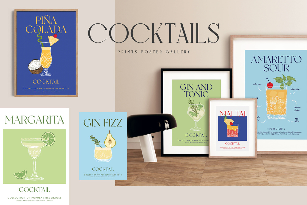 Cocktail Prints Posters