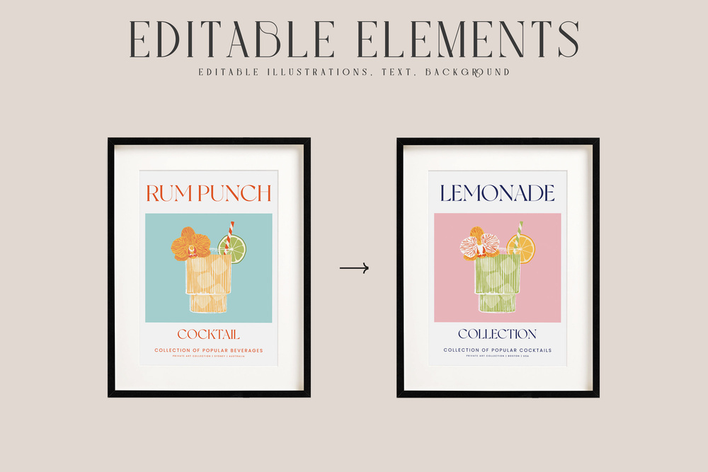 Cocktail Prints Posters