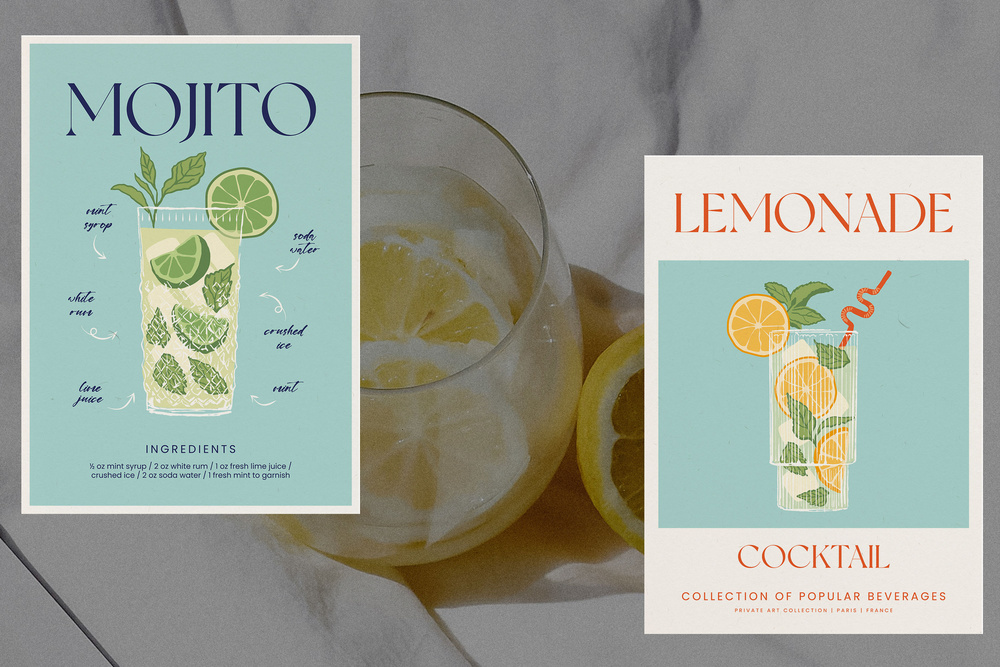 Cocktail Prints Posters