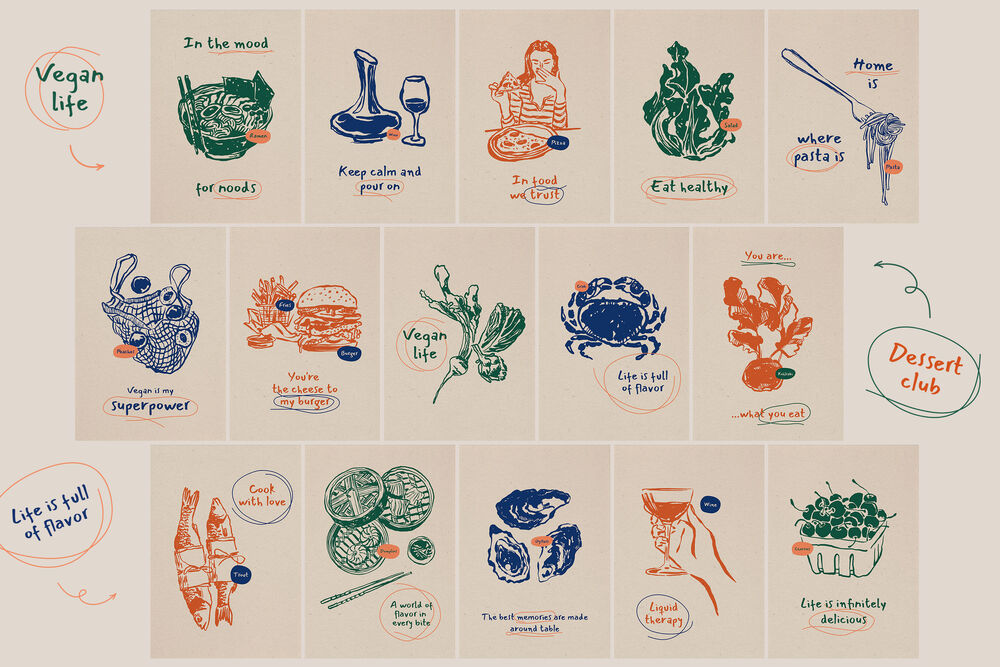 Food Prints Posters