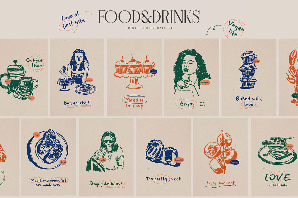 Food Prints Posters