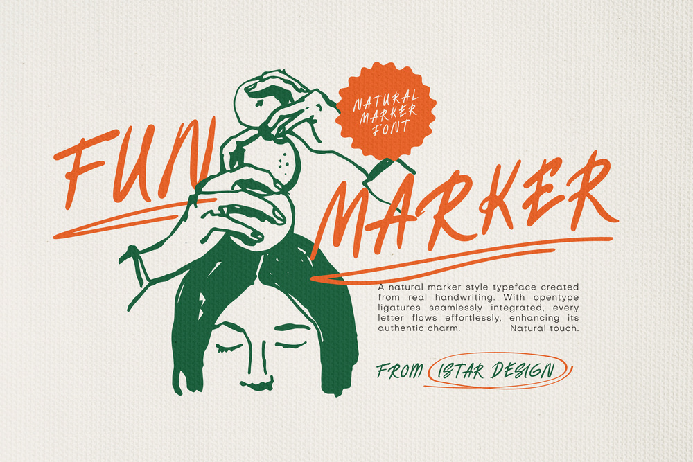 Fun marker Font and Doodles